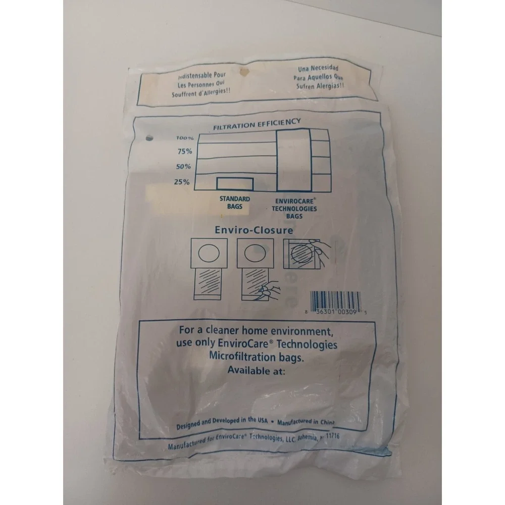 Envirocare Micro Filtration Vacuum Bags 1 X Eureka Style J Generic 3 pack
